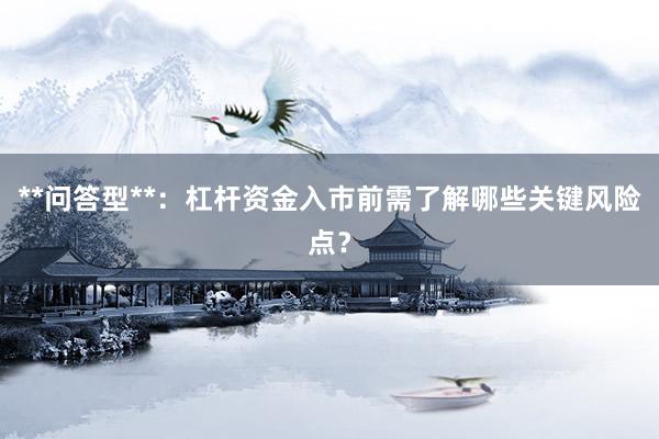 **问答型**：杠杆资金入市前需了解哪些关键风险点？