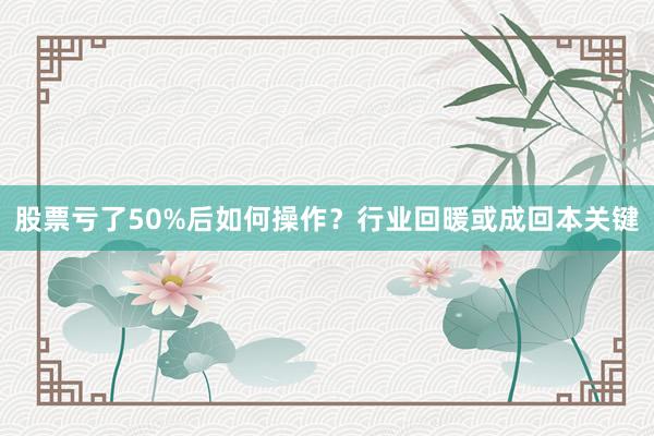 股票亏了50%后如何操作？行业回暖或成回本关键