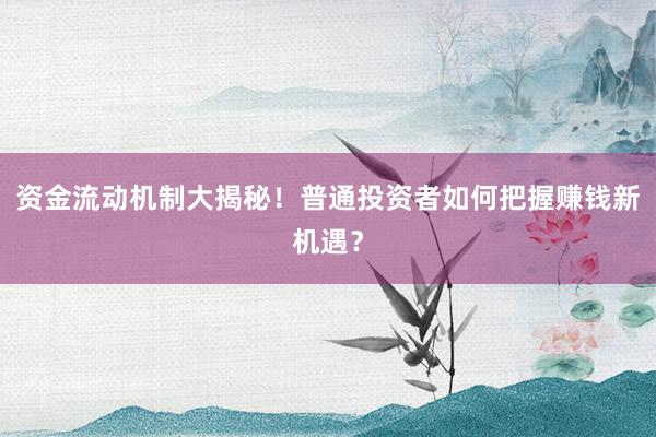 资金流动机制大揭秘！普通投资者如何把握赚钱新机遇？