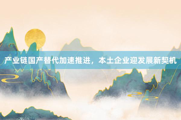 产业链国产替代加速推进，本土企业迎发展新契机