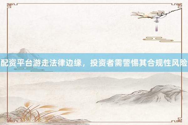 配资平台游走法律边缘，投资者需警惕其合规性风险